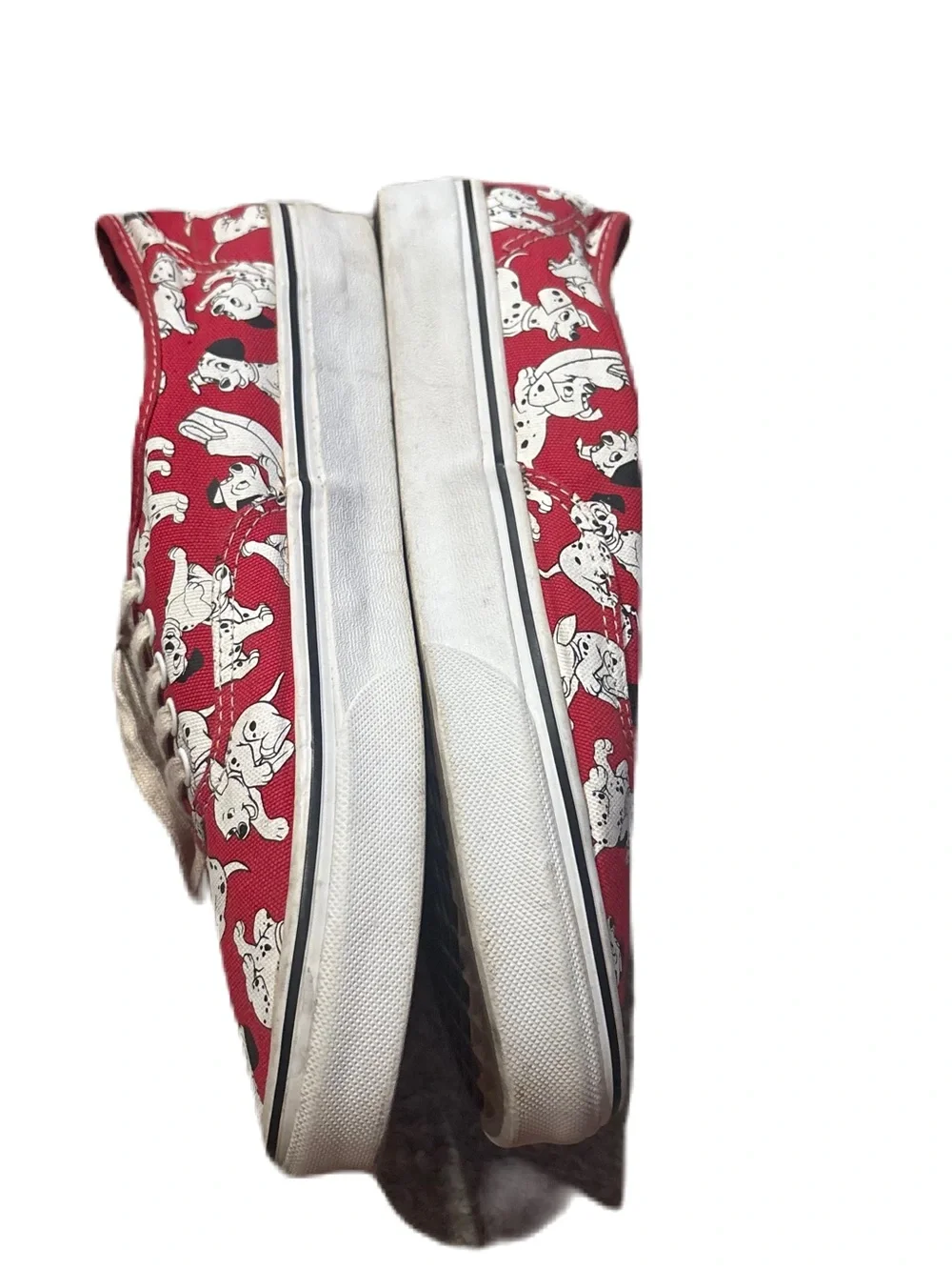 Vans Disney 101 Dalmatian Print Canvas Sneakers Sz 11 Women 9.5 Men’s Red Shoes